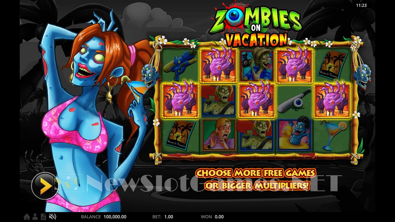 Zombies On Vacation Slot Demo Image