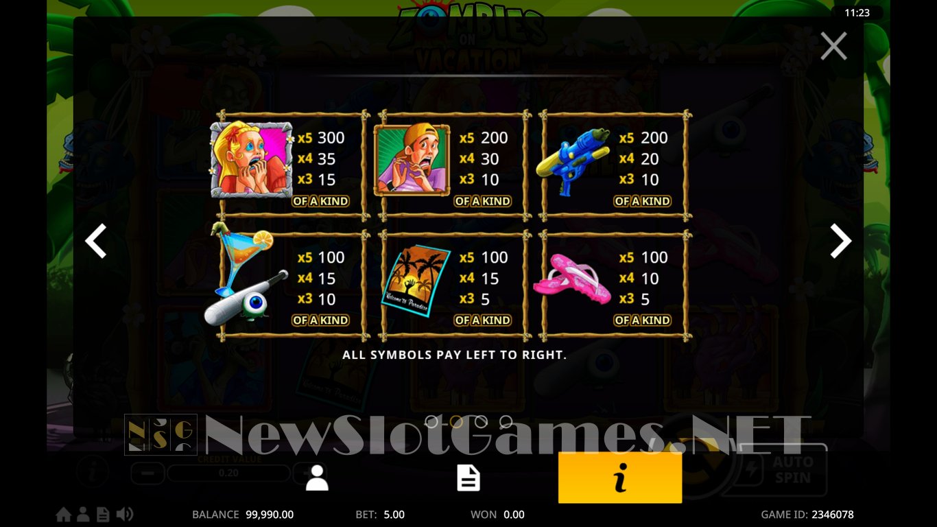 Zombies On Vacation Slot Slot Image in Demo - pic. 5