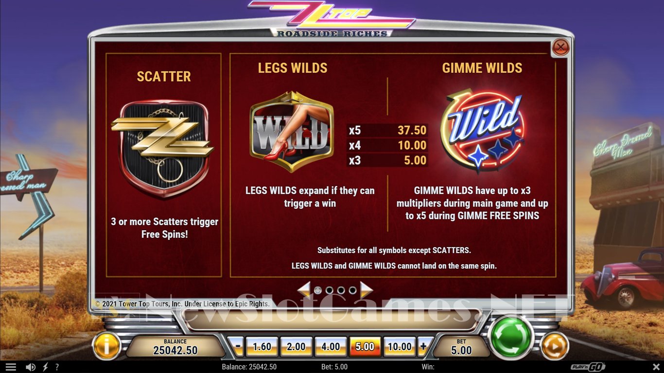 ZZ Top Roadside Riches Slot Slot Image in Demo - pic. 13