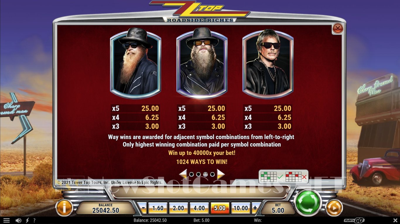 ZZ Top Roadside Riches Slot Slot Image in Demo - pic. 14