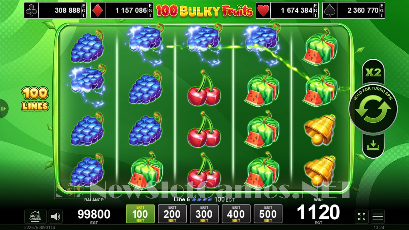 100 Bulky Fruits Slot Demo Image