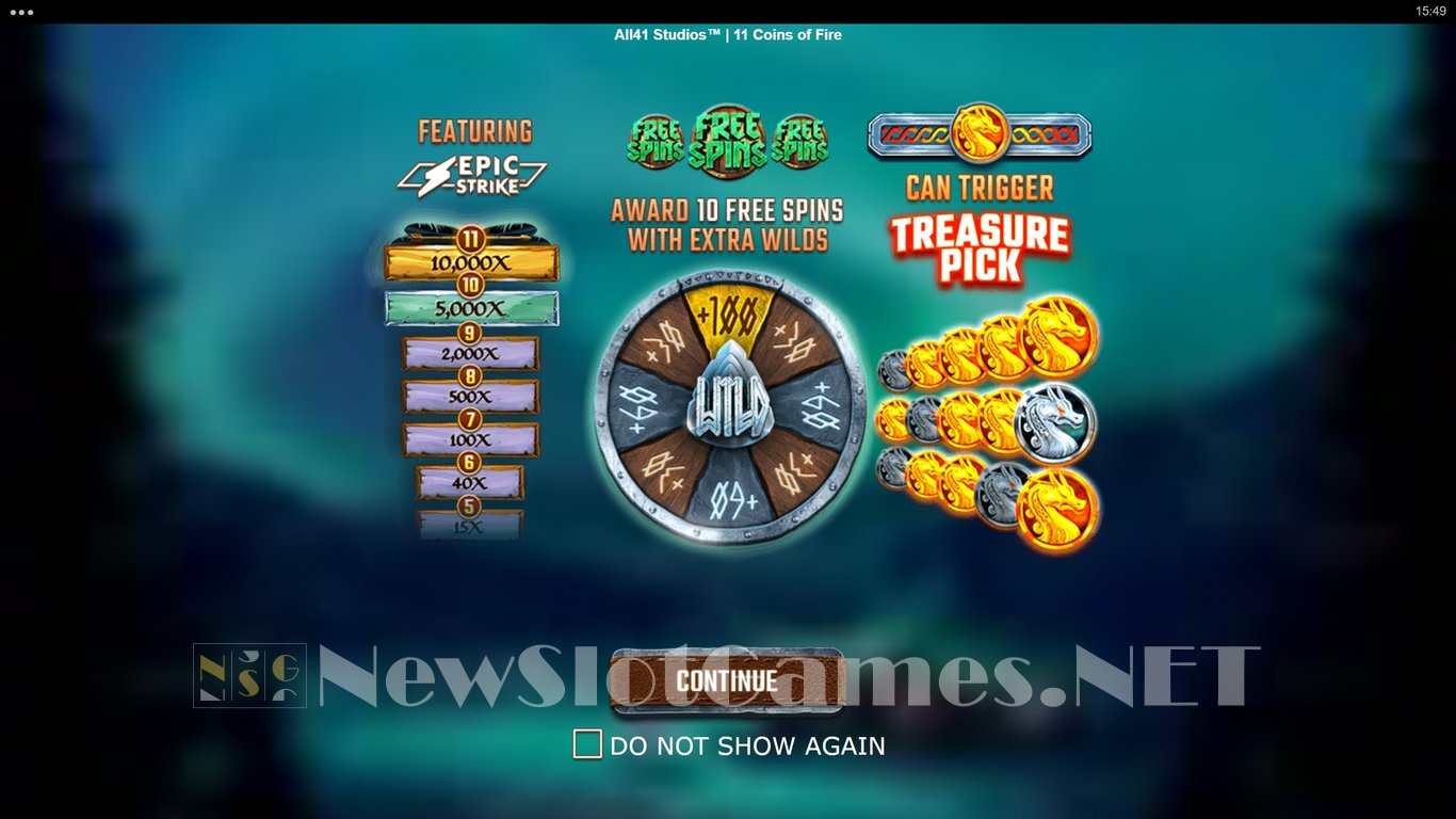 11 Coins of Fire Slot Demo Image