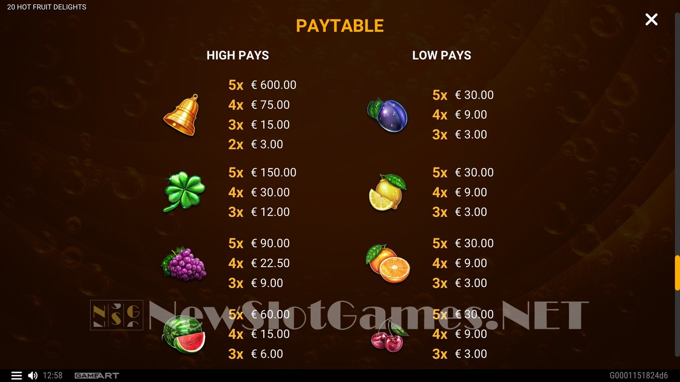 20 Hot Fruit Delights Slot Slot Image in Demo - pic. 8