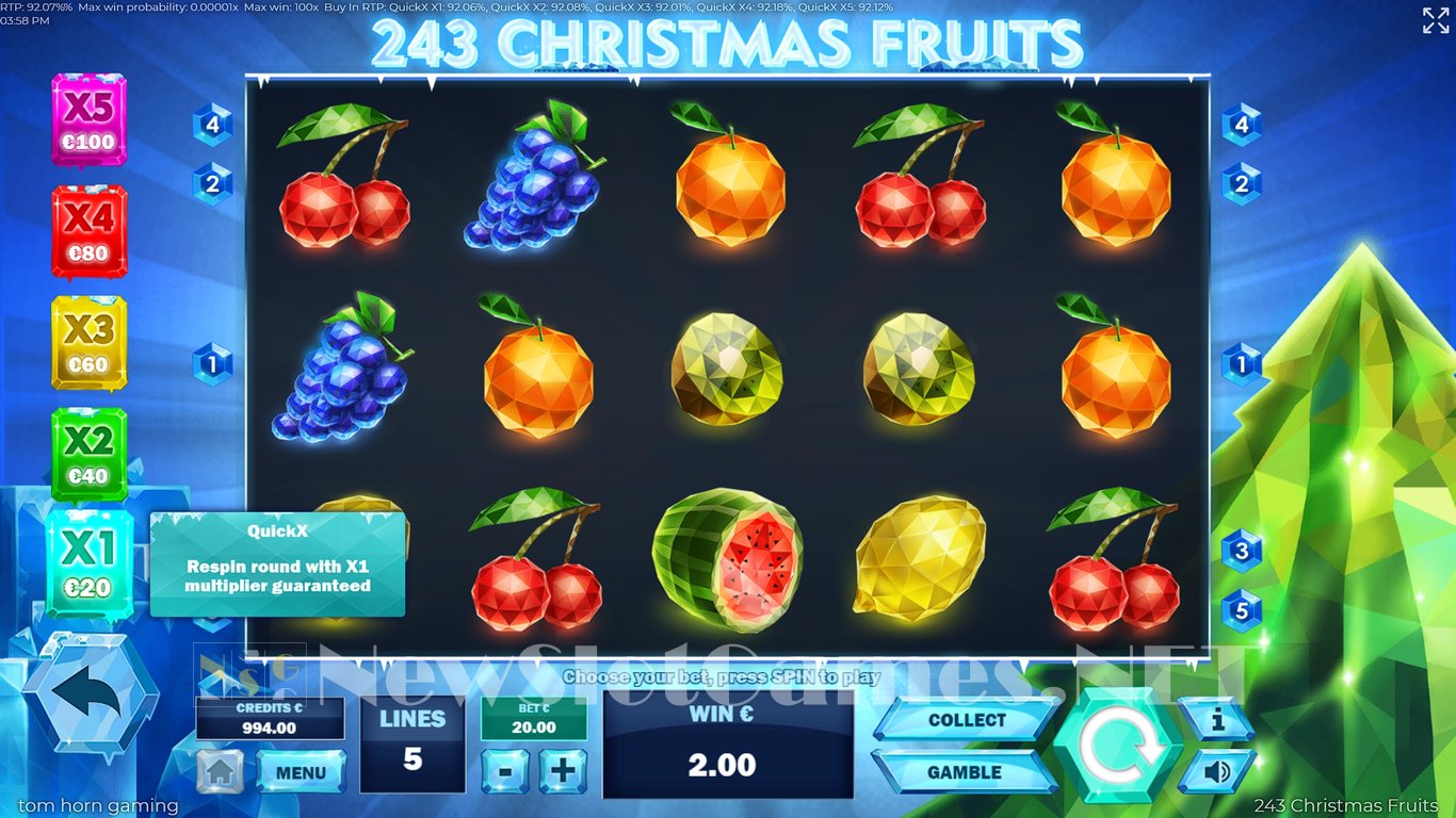 243 Christmas Fruits Slot Slot Image in Demo - pic. 5