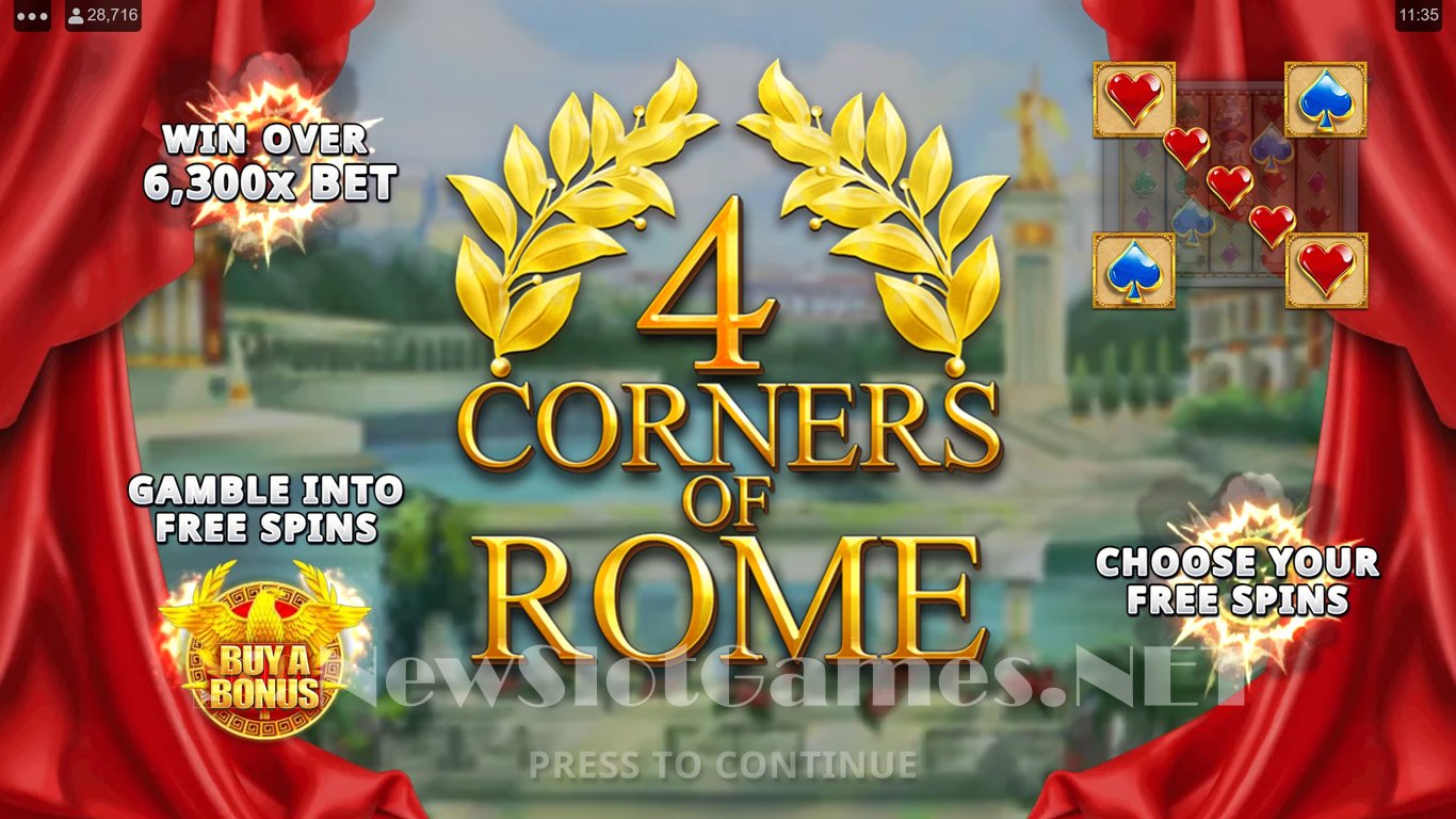 4 Corners of Rome Slot Demo Image