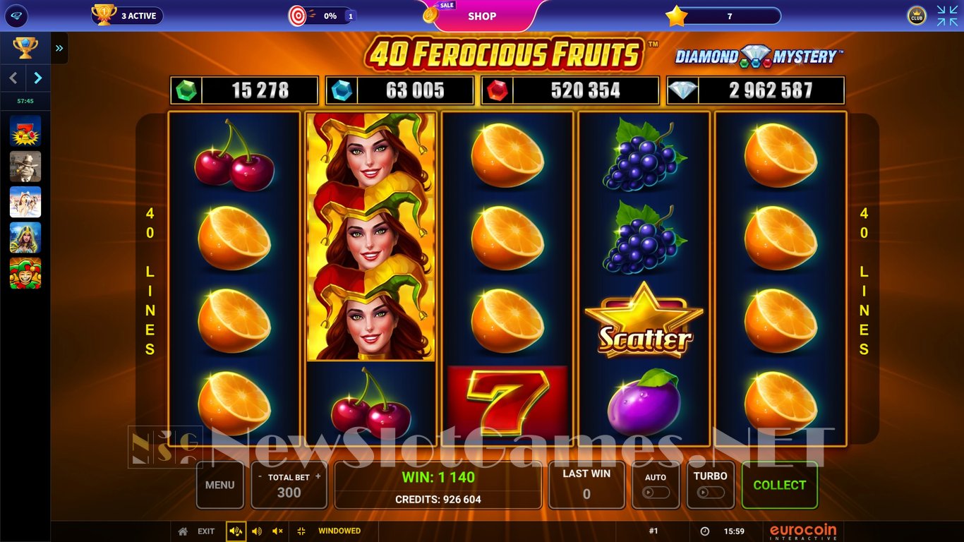 40 Ferocious Fruits Slot Demo Image