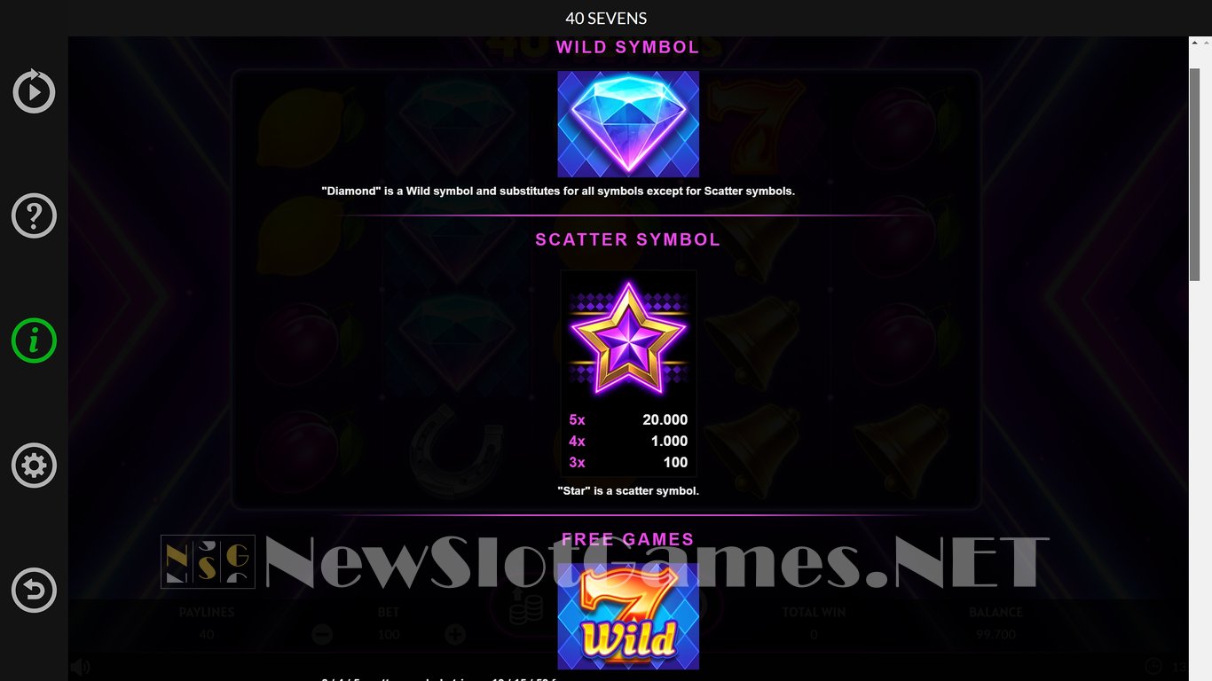 40 Sevens Slot Slot Image in Demo - pic. 4