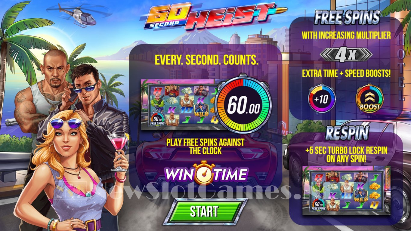 60 Second Heist Slot Demo Image