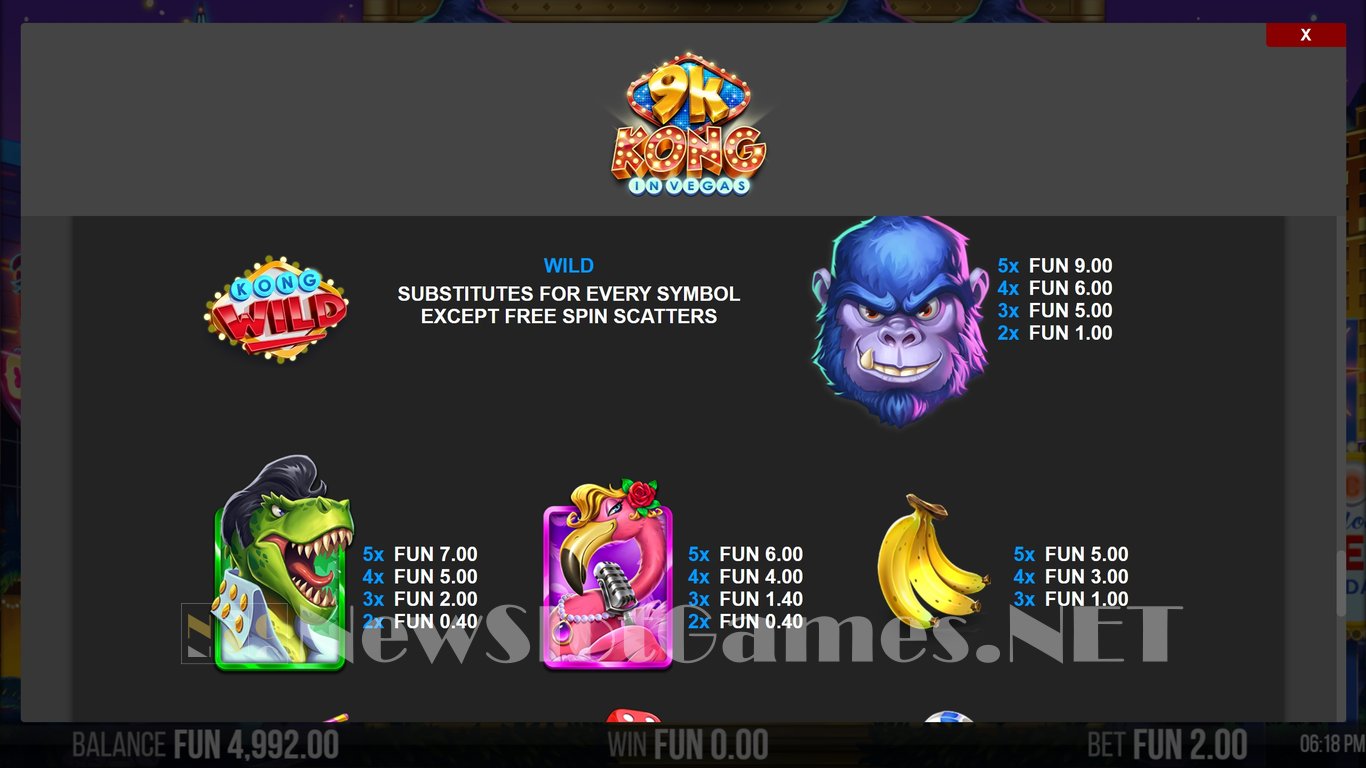 9k Kong in Vegas Slot Slot Image in Demo - pic. 4