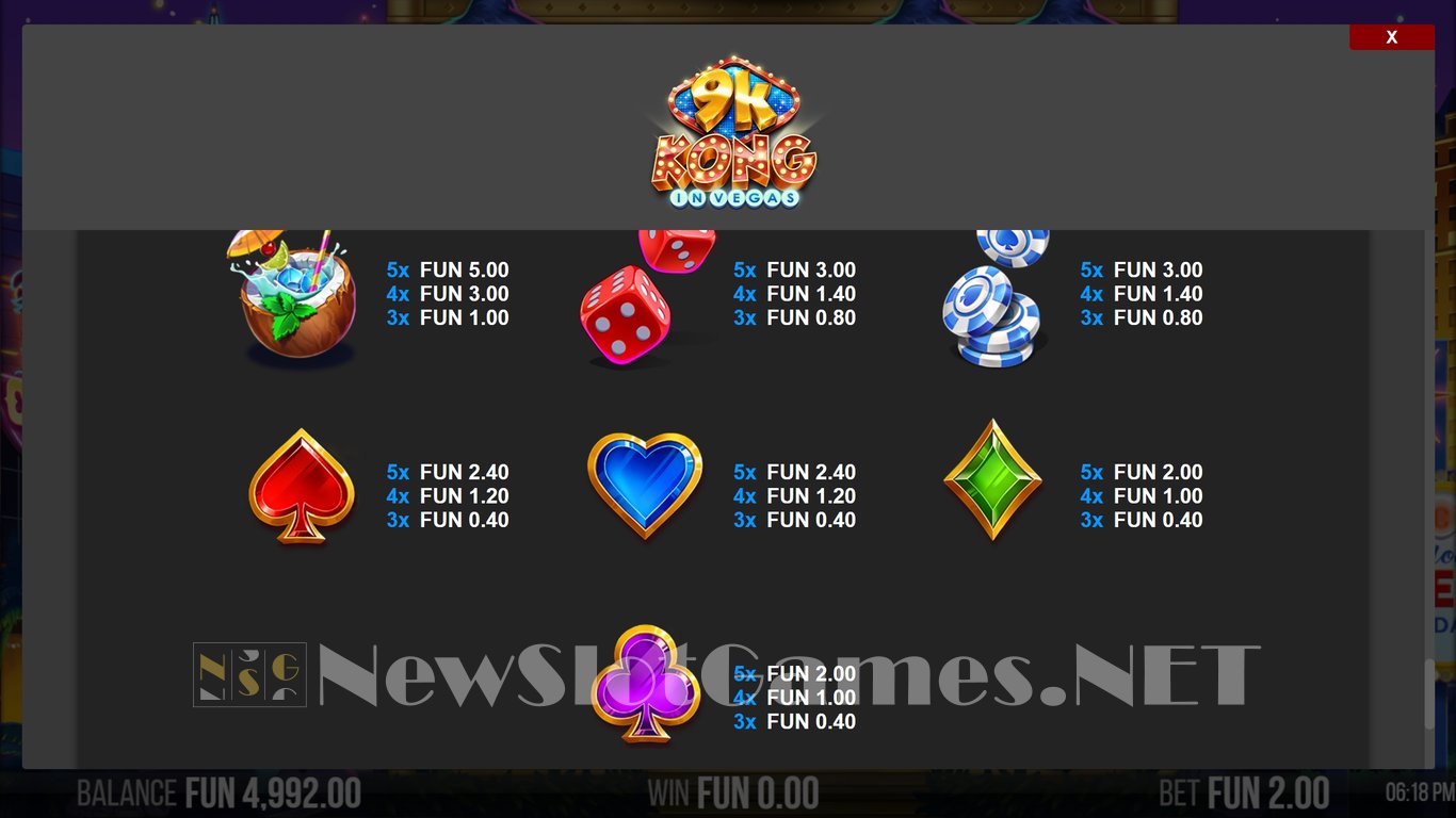 9k Kong in Vegas Slot Slot Image in Demo - pic. 5
