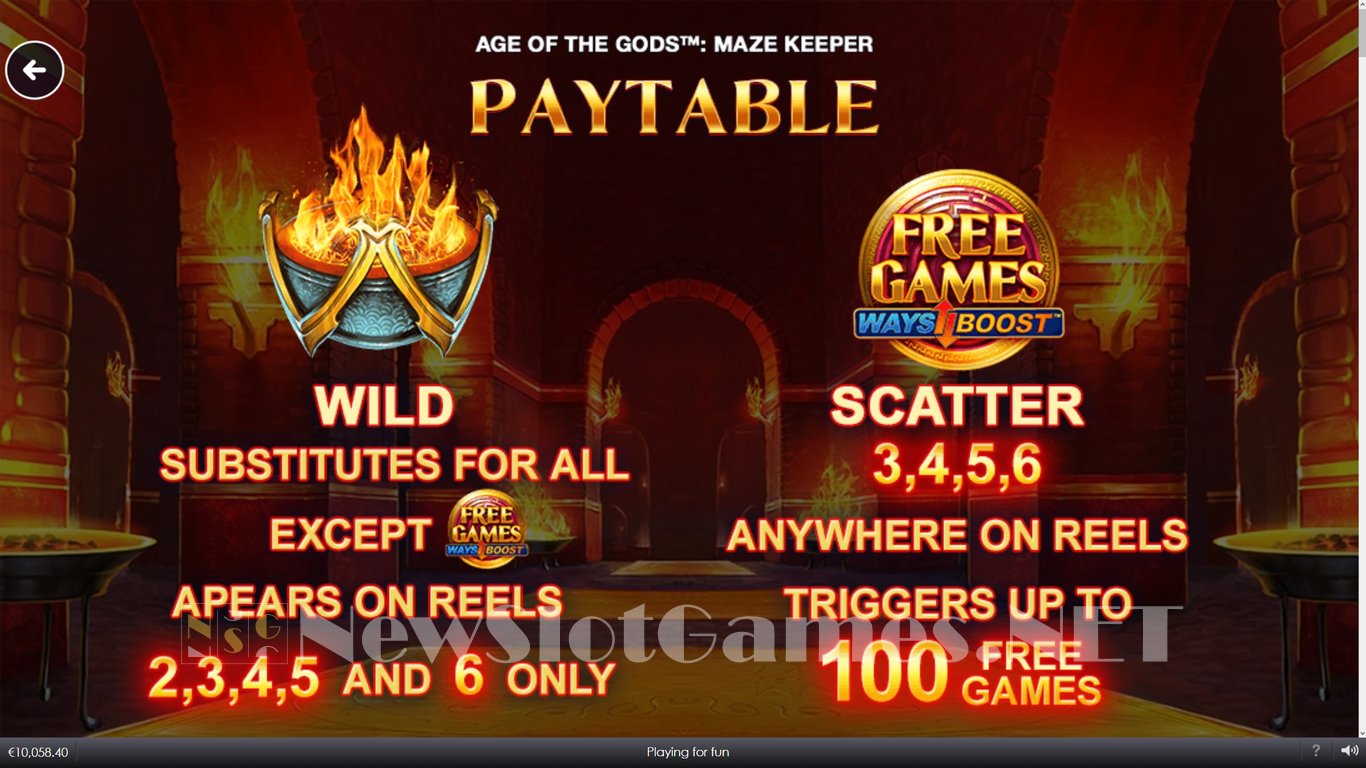 Age Of The Gods Maze Keeper Slot Slot Image in Demo - pic. 5