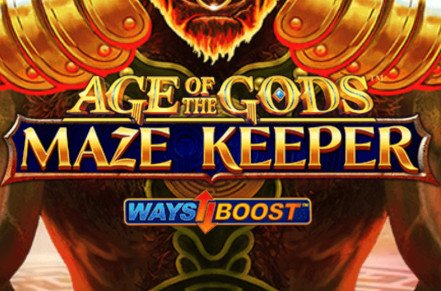 Age Of The Gods Maze Keeper Slot Logo