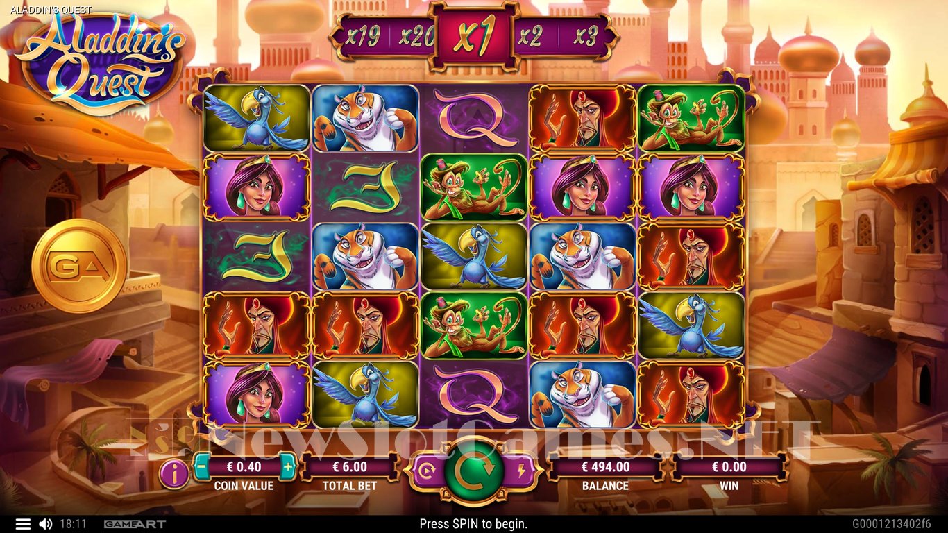 Aladdins Quest Slot Demo Image