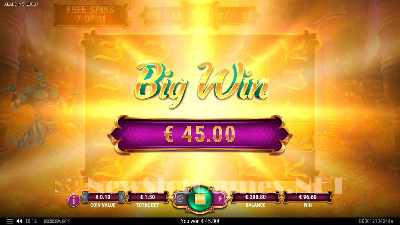 Aladdins Quest Slot Slot Image in Demo - pic. 12