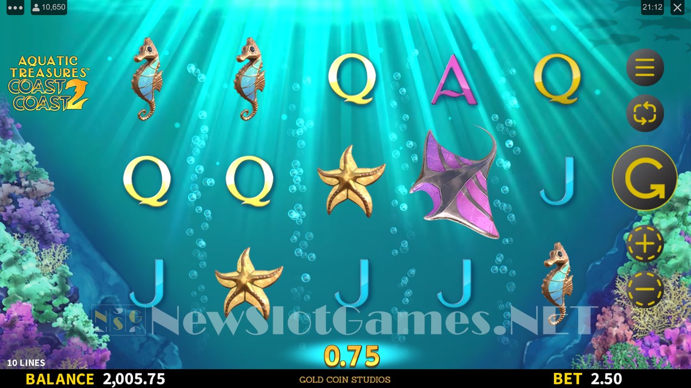 Aquatic Treasures: Coast 2 Coast Slot Slot Image in Demo - pic. 12