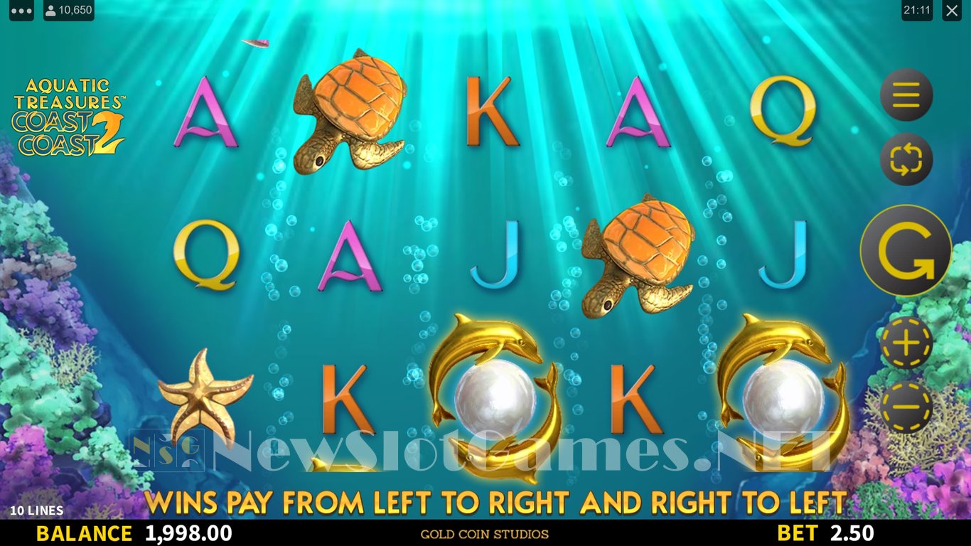 Aquatic Treasures: Coast 2 Coast Slot Slot Image in Demo - pic. 2