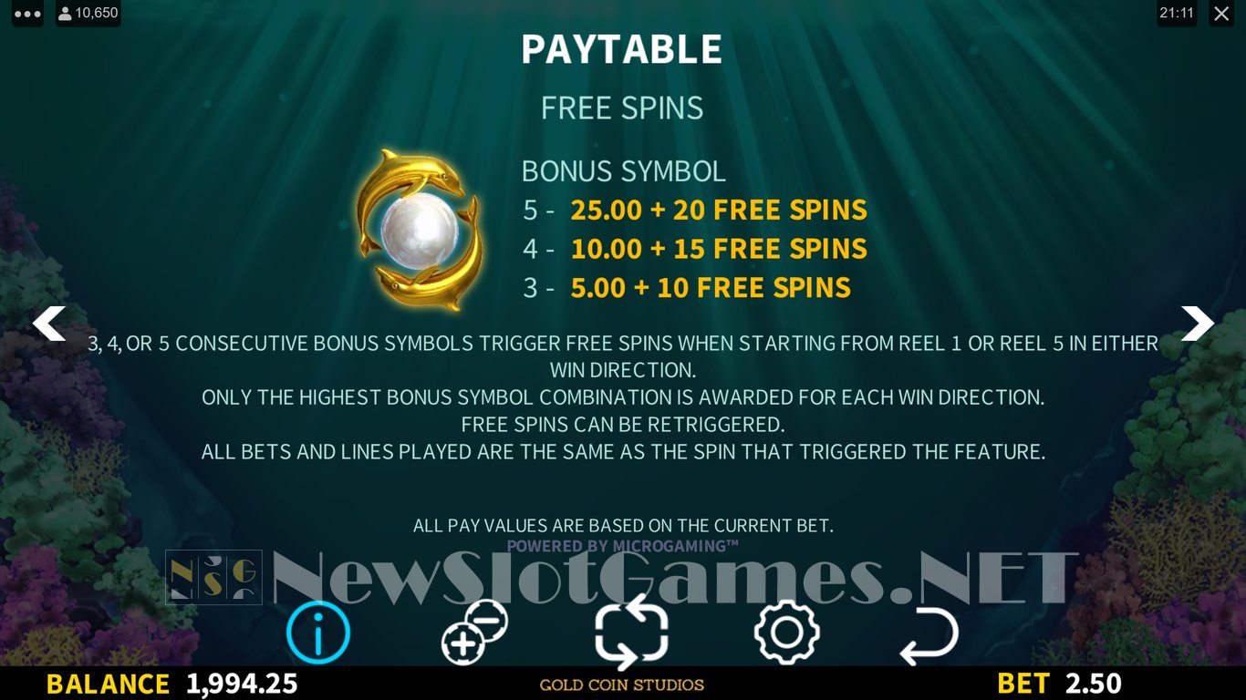 Aquatic Treasures: Coast 2 Coast Slot Slot Image in Demo - pic. 8