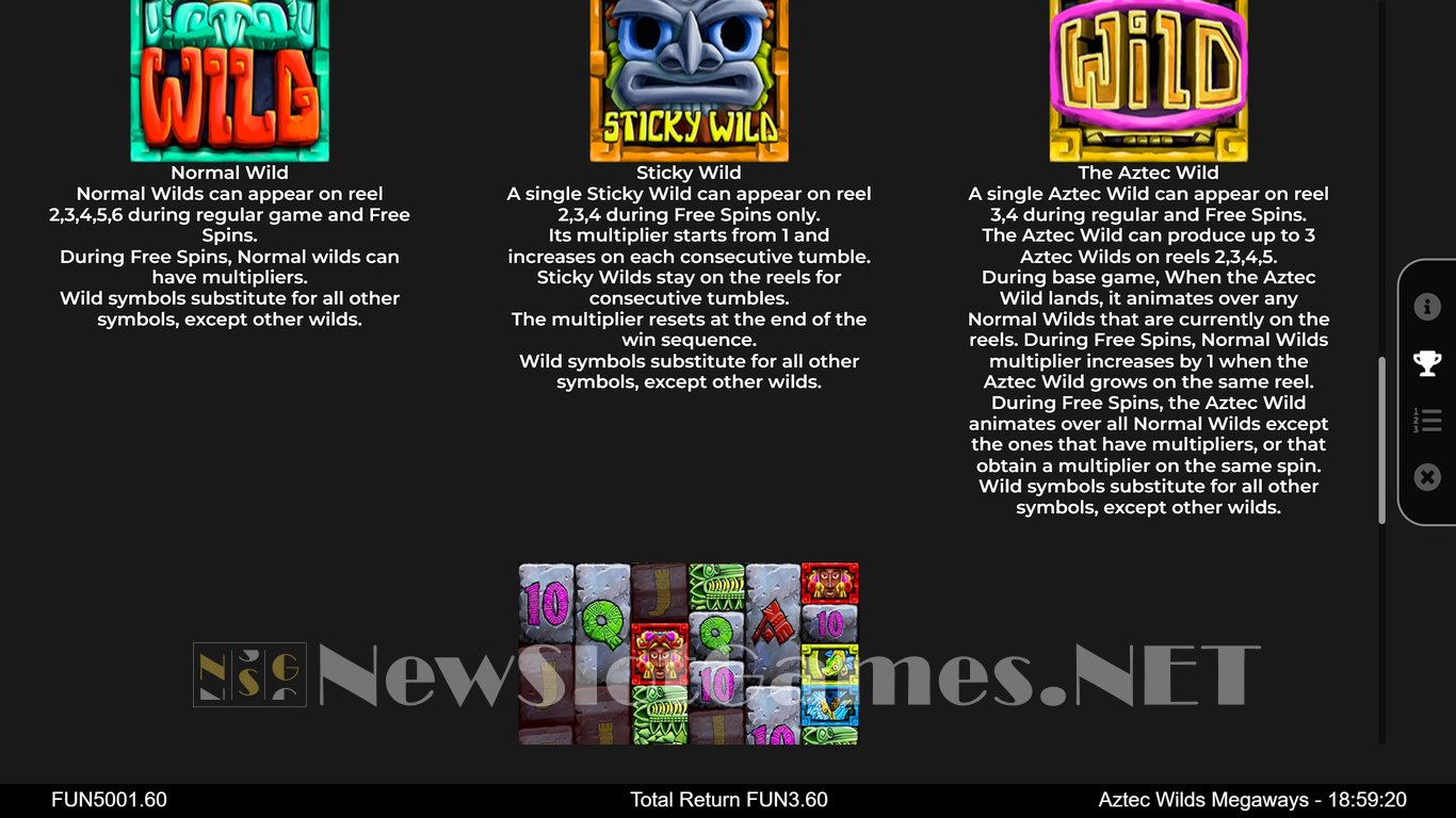 Aztec Wilds Megaways Slot Slot Image in Demo - pic. 6