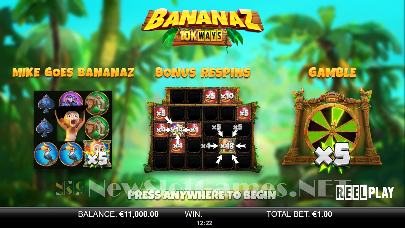Bananaz 10K Ways Slot Demo Image