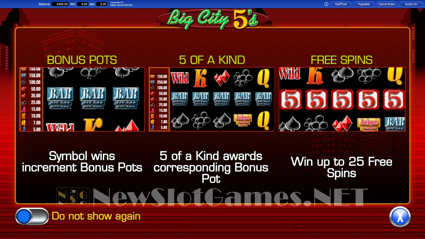 Big City 5s Slot Demo Image