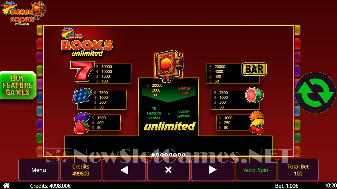 Big Max Books Unlimited Slot Slot Image in Demo - pic. 4