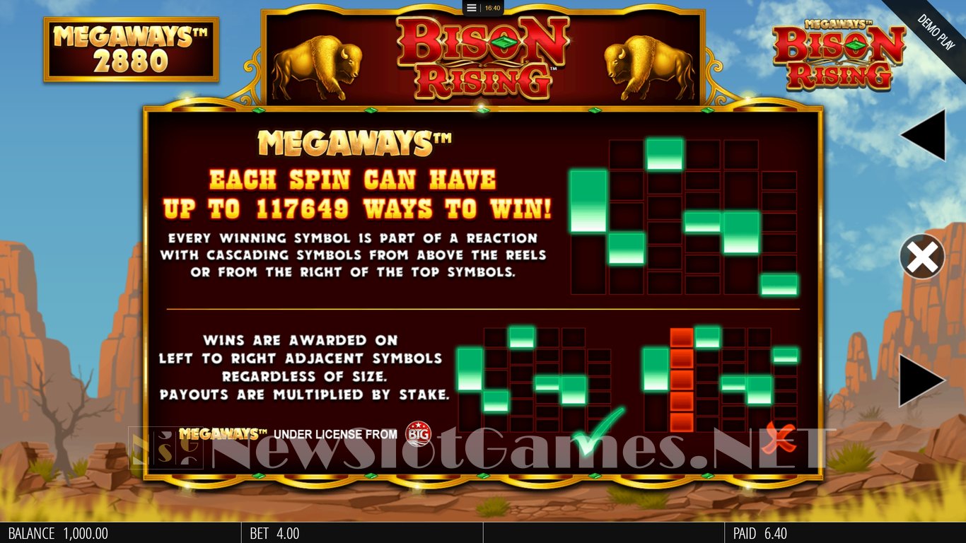 Bison Rising Megaways Slot Slot Image in Demo - pic. 5