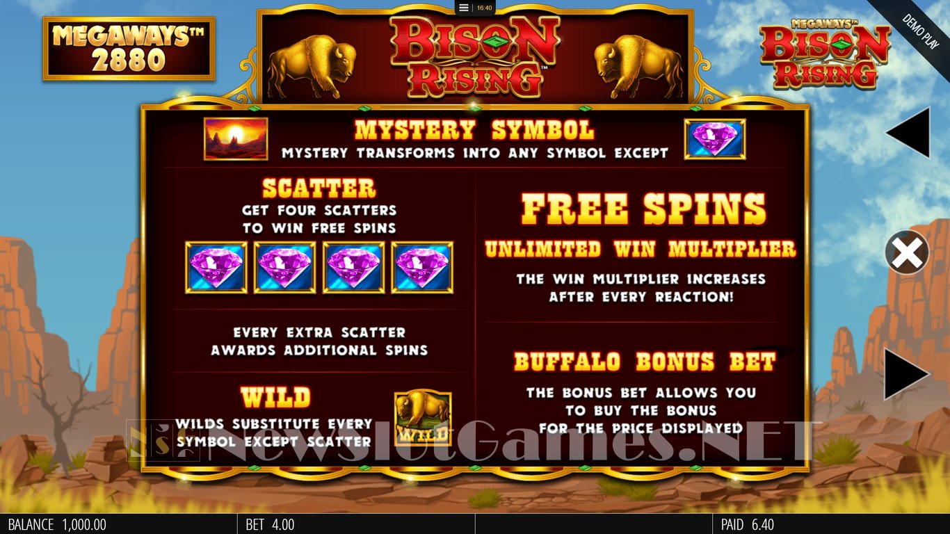 Bison Rising Megaways Slot Slot Image in Demo - pic. 6