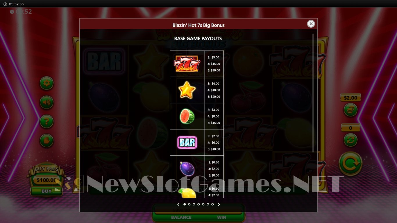 Blazing Hot 7s Big Bonus Slot Slot Image in Demo - pic. 5