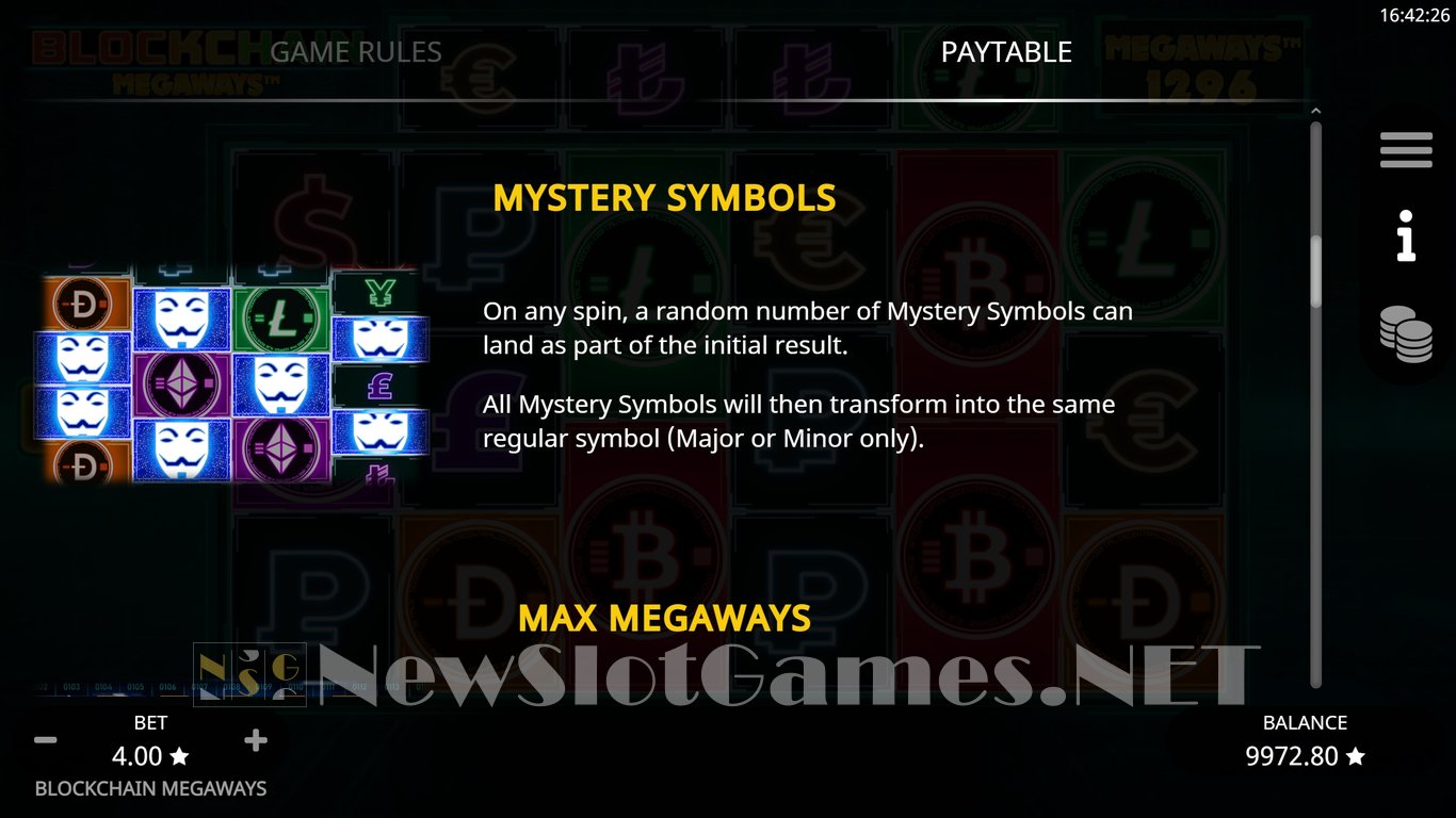Blockchain Megaways Slot Slot Image in Demo - pic. 6