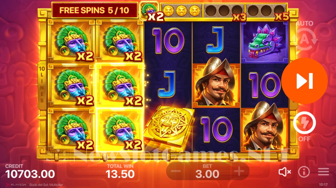 Book Del Sol Multiplier Slot Slot Image in Demo - pic. 15
