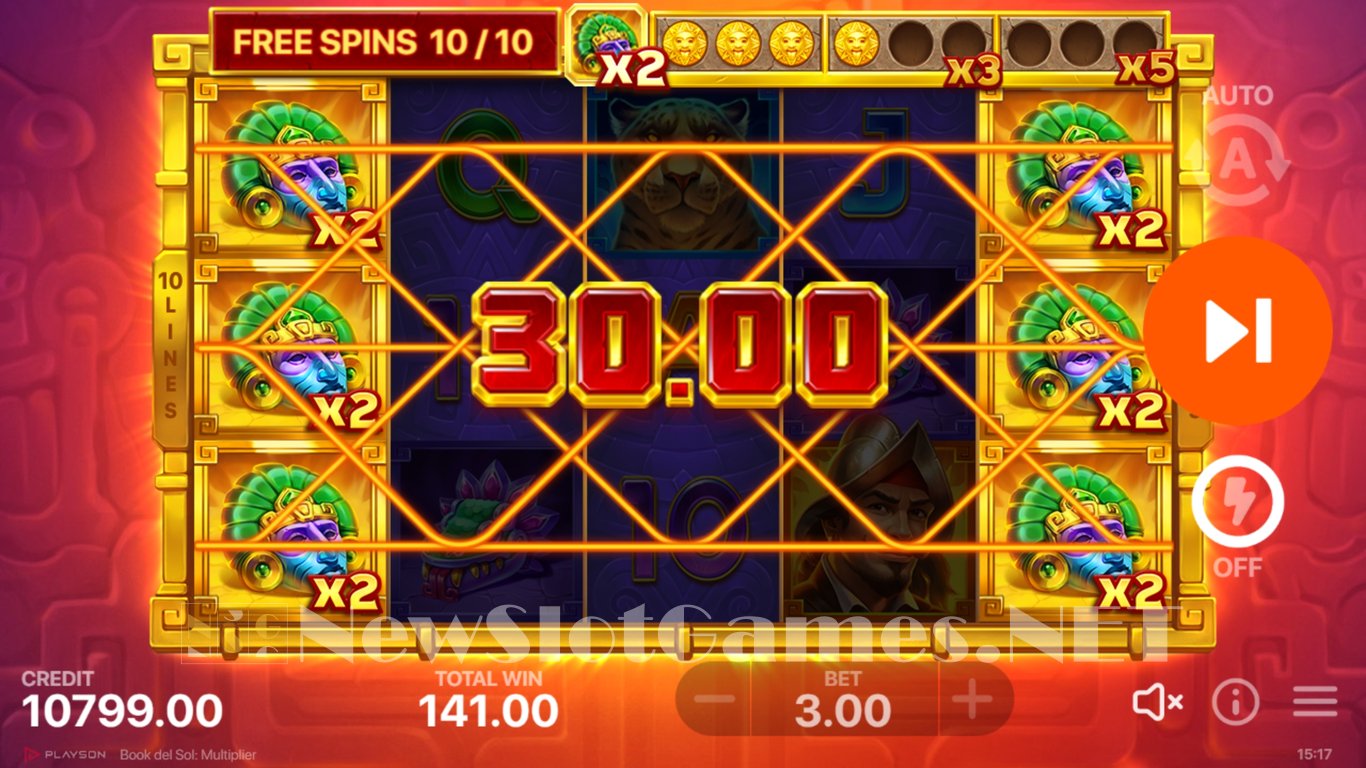 Book Del Sol Multiplier Slot Slot Image in Demo - pic. 18