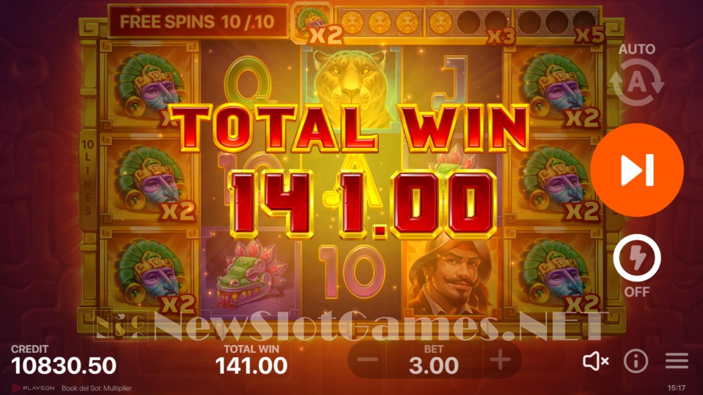 Book Del Sol Multiplier Slot Slot Image in Demo - pic. 19