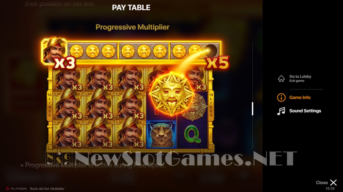 Book Del Sol Multiplier Slot Slot Image in Demo - pic. 6