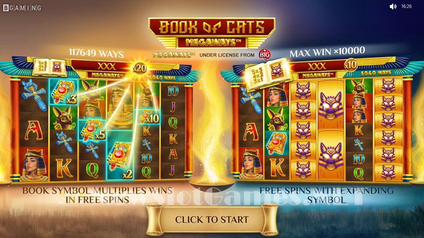 Book of Cats Megaways Slot Demo Image