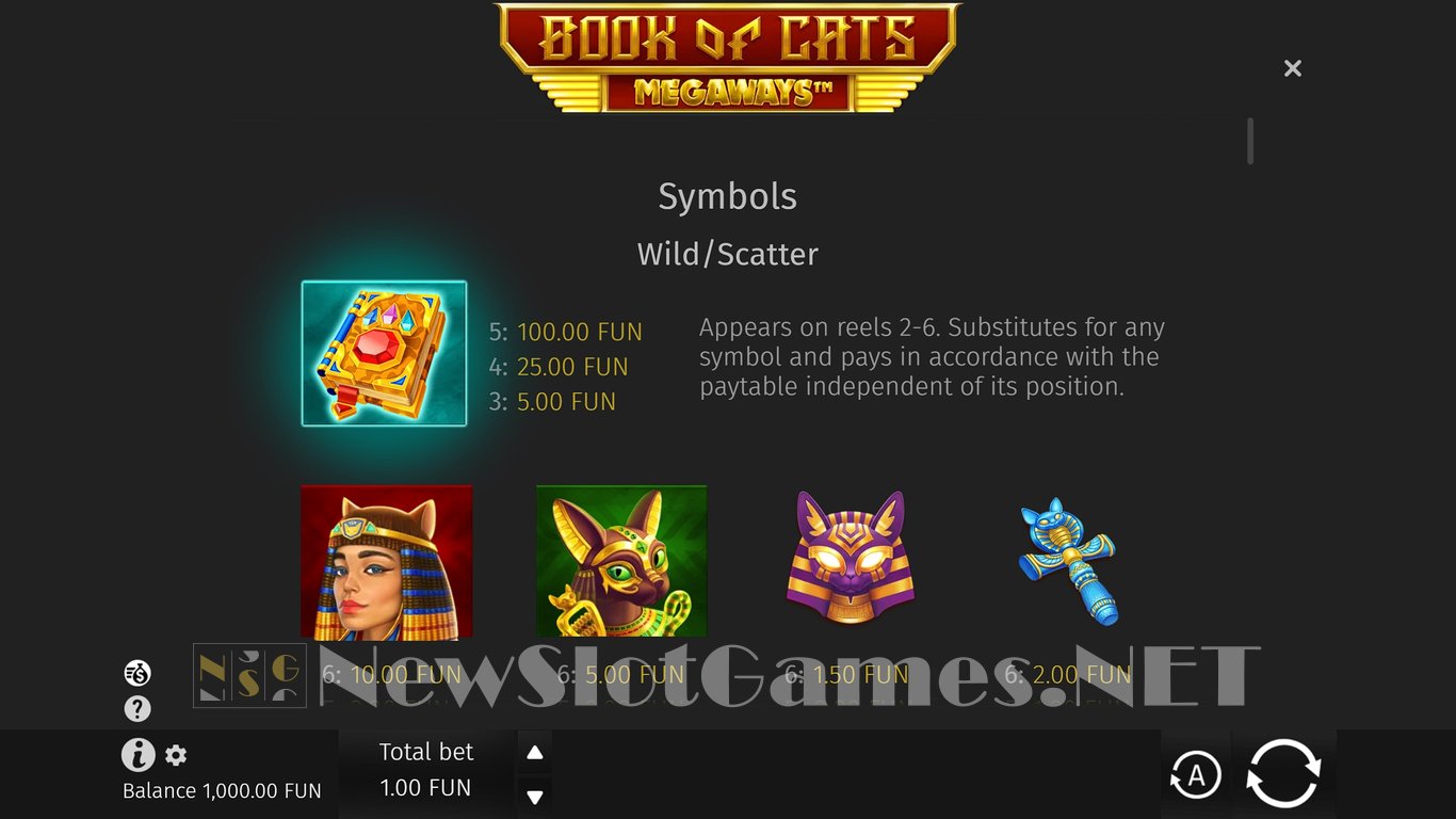 Book of Cats Megaways Slot Slot Image in Demo - pic. 4