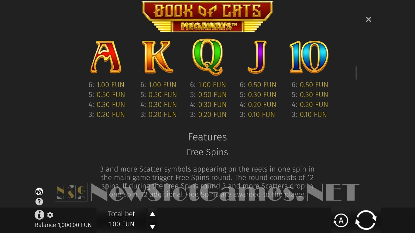 Book of Cats Megaways Slot Slot Image in Demo - pic. 5