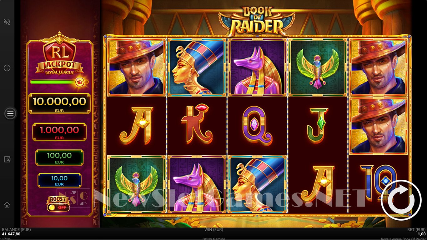 Book of Raider Royal League Slot Demo Image