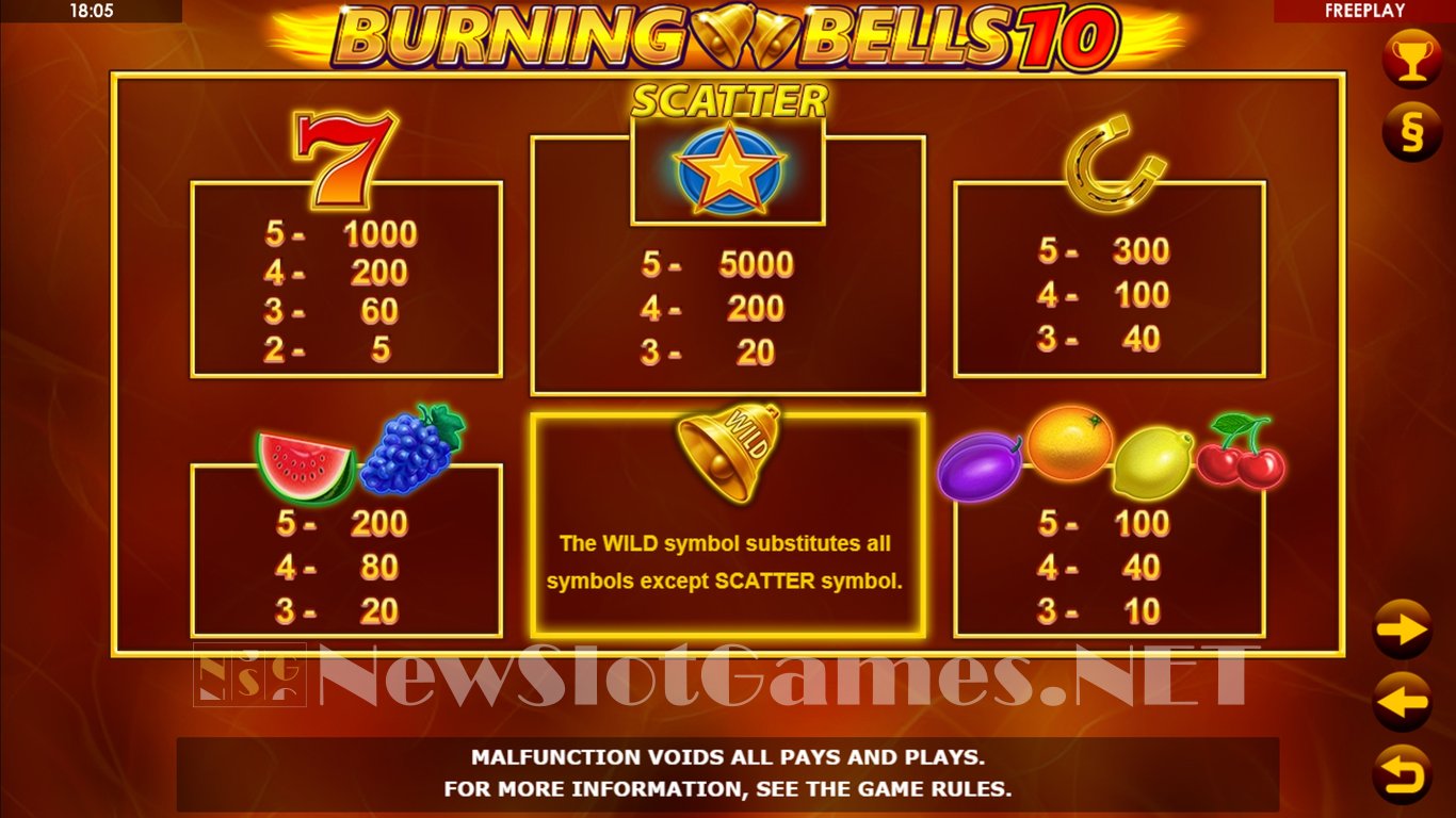 Burning Bells 10 Slot Slot Image in Demo - pic. 5