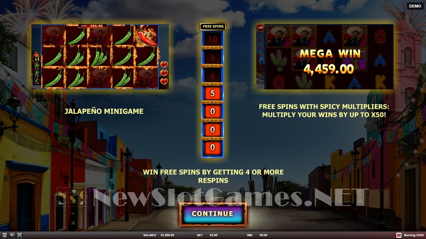Burning Chilli Slot Demo Image