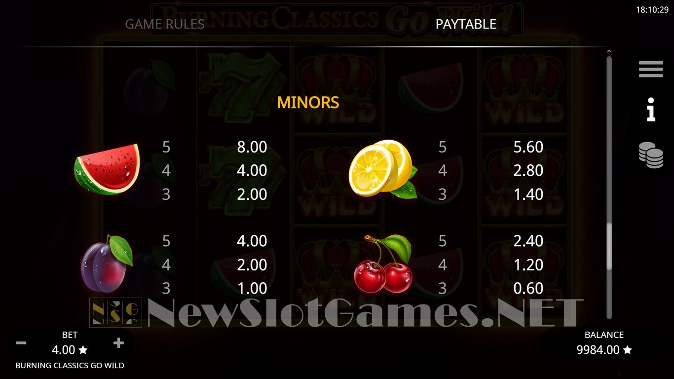 Burning Classics Go Wild Slot Slot Image in Demo - pic. 8
