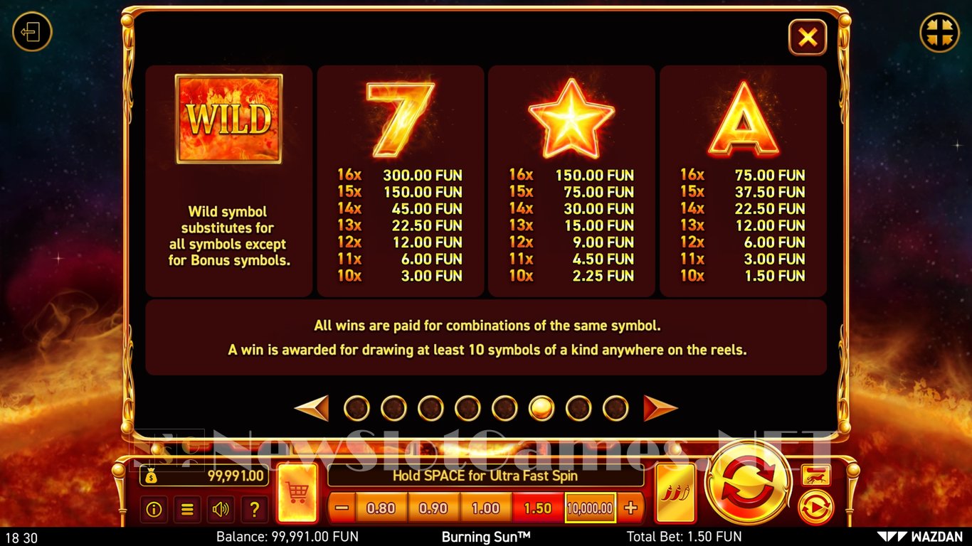 Burning Sun™ Slot Slot Image in Demo - pic. 8
