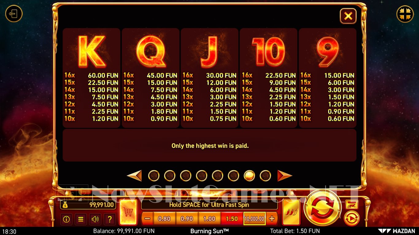 Burning Sun™ Slot Slot Image in Demo - pic. 9