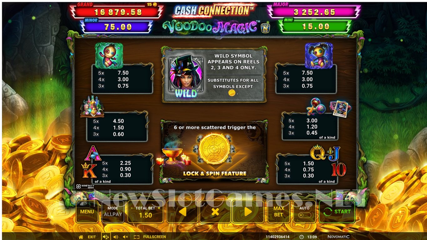 Voodoo Magic Cash Connection Slot Slot Image in Demo - pic. 3