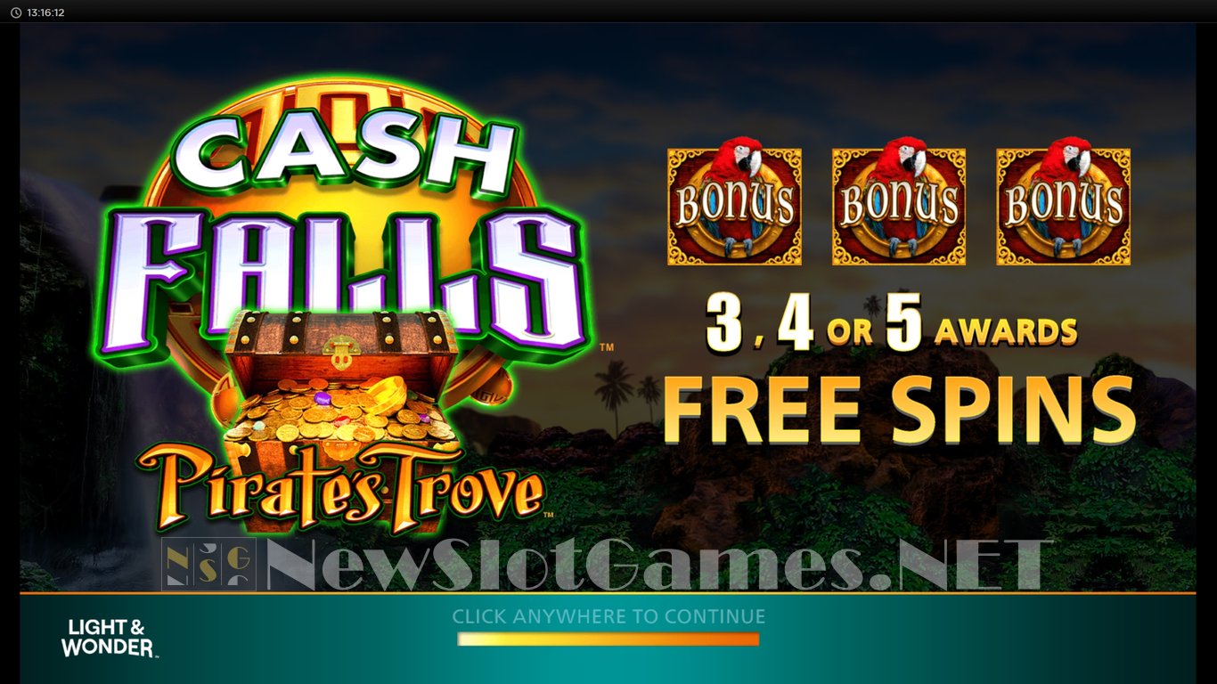 Cash Falls Pirates Trove Slot Demo Image