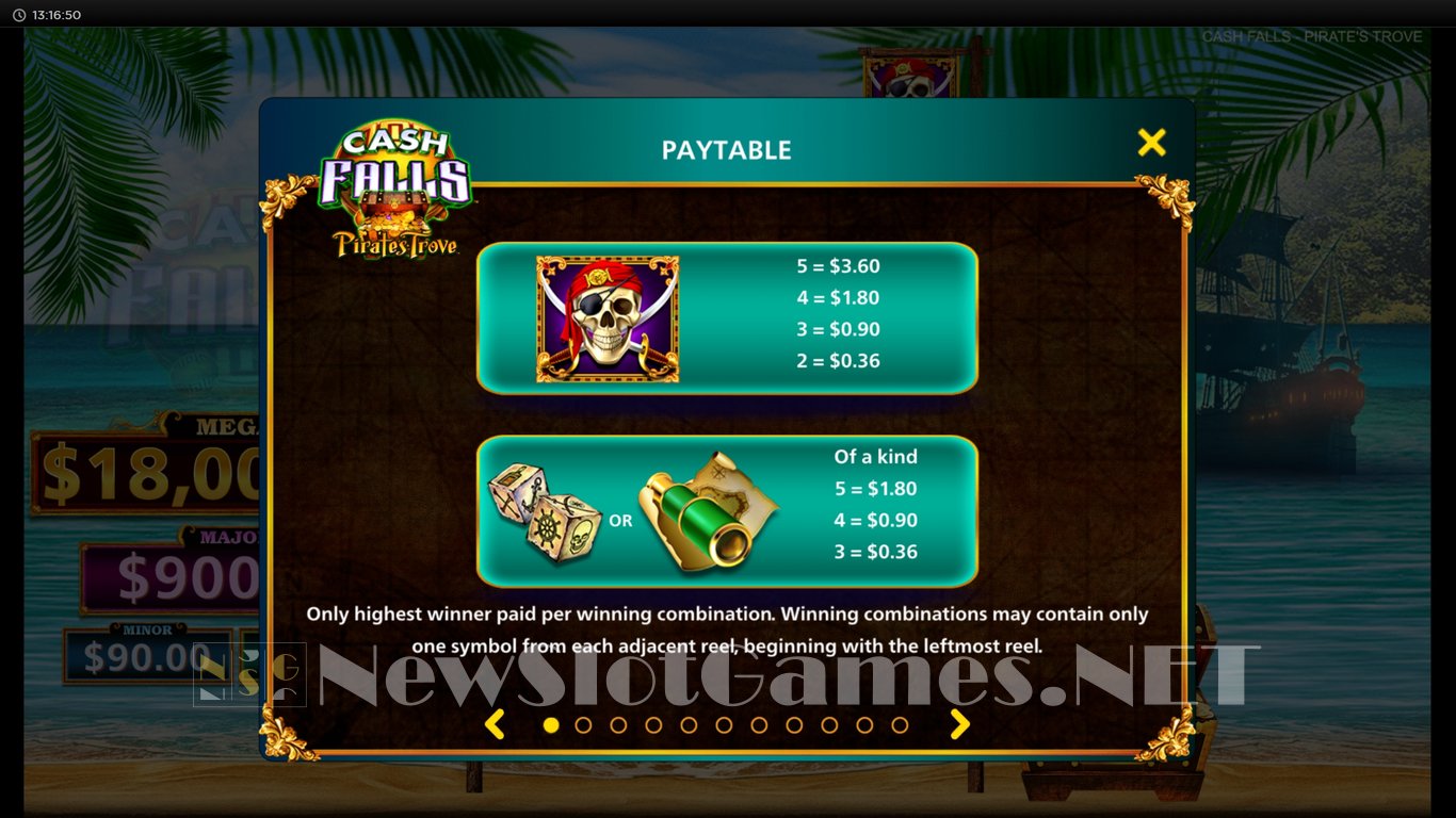 Cash Falls Pirates Trove Slot Slot Image in Demo - pic. 5