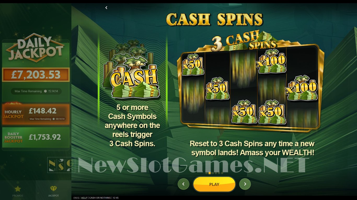 Cash or Nothing Slot Demo Image