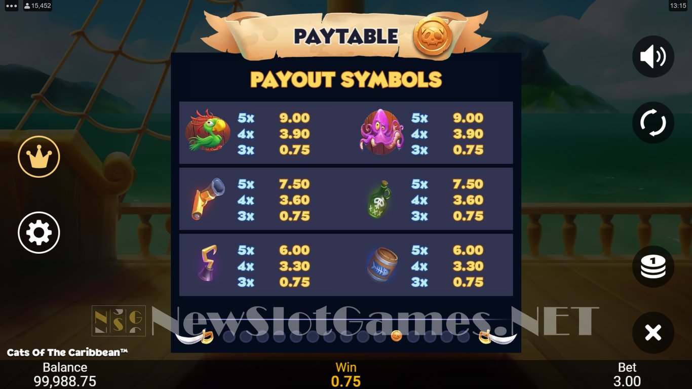 Cats of the Caribbean Slot Slot Image in Demo - pic. 10