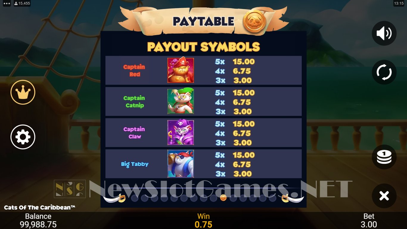 Cats of the Caribbean Slot Slot Image in Demo - pic. 9