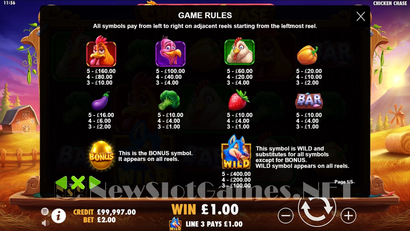 Chicken Chase Slot Slot Image in Demo - pic. 3