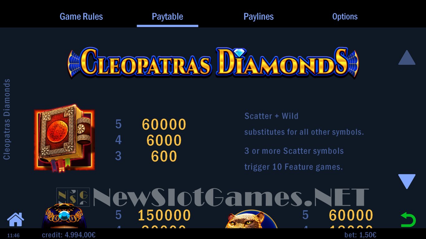 Cleopatras Diamonds Slot Slot Image in Demo - pic. 4